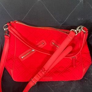 Vera Bradley Red Quilted Shoulder Bag